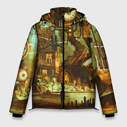Куртка зимняя мужская Cool Steampunk painting, цвет: 3D-светло-серый
