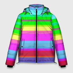 Куртка зимняя мужская Тропические линии, цвет: 3D-красный
