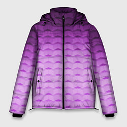 Мужская зимняя куртка Фиолетово-розовый геометрический узор Градиент