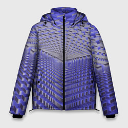 Мужская зимняя куртка Неоновые кубы - оптическая иллюзия