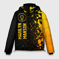 Куртка зимняя мужская Marilyn Manson - gold gradient, цвет: 3D-черный