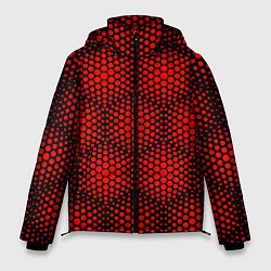 Мужская зимняя куртка Красные неоновые соты
