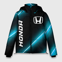 Куртка зимняя мужская Honda неоновые лампы, цвет: 3D-черный