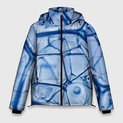 Мужская зимняя куртка Абстрактная синяя ледяная броня