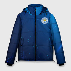 Куртка зимняя мужская Сборная Уругвая синяя абстракция, цвет: 3D-черный