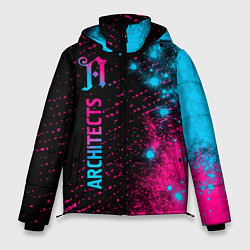 Куртка зимняя мужская Architects - neon gradient: по-вертикали, цвет: 3D-черный