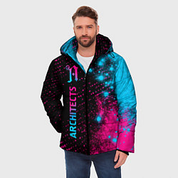 Куртка зимняя мужская Architects - neon gradient: по-вертикали, цвет: 3D-черный — фото 2