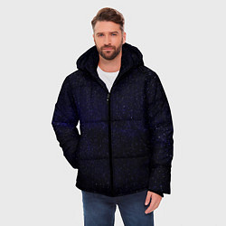 Куртка зимняя мужская Молчаливые космические дали, цвет: 3D-черный — фото 2