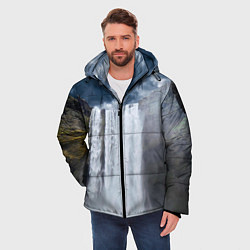 Куртка зимняя мужская Водопад Скогафосс, цвет: 3D-черный — фото 2
