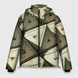 Мужская зимняя куртка 3D иллюзия-пирамиды