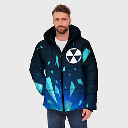 Куртка зимняя мужская Fallout взрыв частиц, цвет: 3D-черный — фото 2