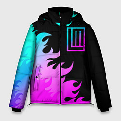 Куртка зимняя мужская Lindemann неоновый огонь, цвет: 3D-черный