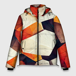 Куртка зимняя мужская Объёмная геометрическая абстракция, цвет: 3D-черный