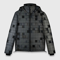 Куртка зимняя мужская Пиксельный объёмный паттерн, цвет: 3D-светло-серый