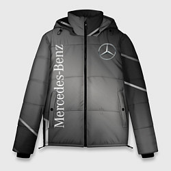 Куртка зимняя мужская Mercedes абстракция карбон, цвет: 3D-красный