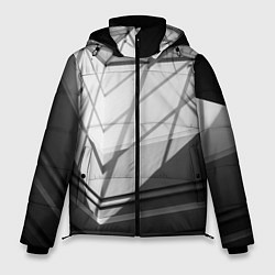 Куртка зимняя мужская Абстрактные тени и геометрические фигуры, цвет: 3D-красный