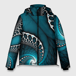 Куртка зимняя мужская Странная абстрактная картинка, цвет: 3D-черный
