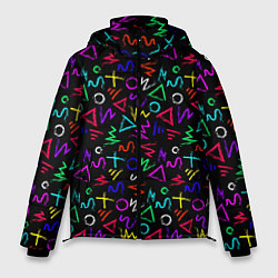 Куртка зимняя мужская League Of Legends: Arcane neon logo, цвет: 3D-черный