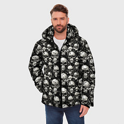 Куртка зимняя мужская Череп с оскалом, цвет: 3D-черный — фото 2