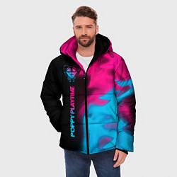 Куртка зимняя мужская Poppy Playtime - neon gradient: по-вертикали, цвет: 3D-черный — фото 2