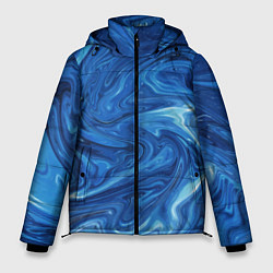Куртка зимняя мужская Волновые разводы на поверхности воды, цвет: 3D-светло-серый