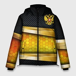 Куртка зимняя мужская Black & gold - герб России, цвет: 3D-черный