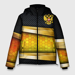 Куртка зимняя мужская Black & gold - герб России, цвет: 3D-светло-серый