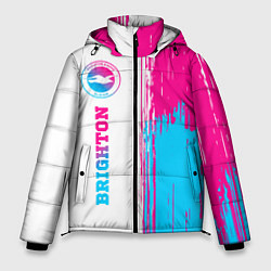 Куртка зимняя мужская Brighton neon gradient style: по-вертикали, цвет: 3D-черный
