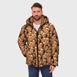 Куртка зимняя мужская Николас Кейдж мем, цвет: 3D-черный — фото 2