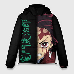 Куртка зимняя мужская Танджиро из Demon Slayer, цвет: 3D-светло-серый