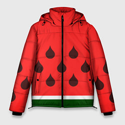 Куртка зимняя мужская Сочный летний арбуз, цвет: 3D-красный