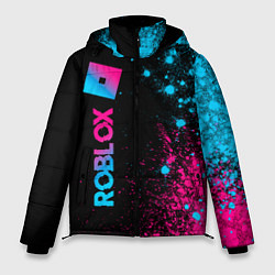 Куртка зимняя мужская Roblox - neon gradient: по-вертикали, цвет: 3D-черный