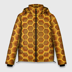 Куртка зимняя мужская Volumetric honeycombs, цвет: 3D-красный