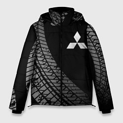 Куртка зимняя мужская Mitsubishi tire tracks, цвет: 3D-черный