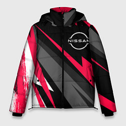 Куртка зимняя мужская Nissan fast lines, цвет: 3D-черный