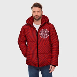Куртка зимняя мужская Leicester City отпечатки, цвет: 3D-красный — фото 2