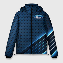 Куртка зимняя мужская Ford Абстракция карбон, цвет: 3D-светло-серый