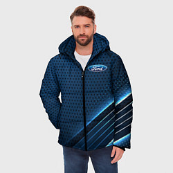 Куртка зимняя мужская Ford Абстракция карбон, цвет: 3D-светло-серый — фото 2