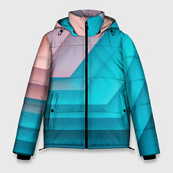 Куртка зимняя мужская Геометрические переливающиеся углы, цвет: 3D-светло-серый