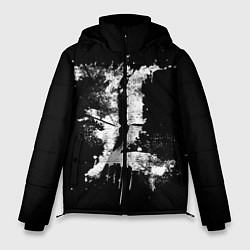 Куртка зимняя мужская Тетрадь смерти брызги красок, цвет: 3D-светло-серый