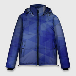 Мужская зимняя куртка Абстрактные синие прямоугольные фигуры