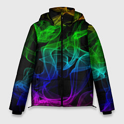 Мужская зимняя куртка Разноцветный неоновый дым