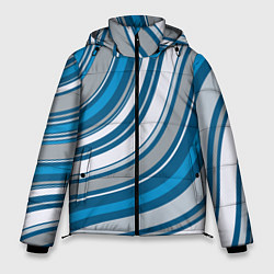 Мужская зимняя куртка Волнистые полосы - текстура