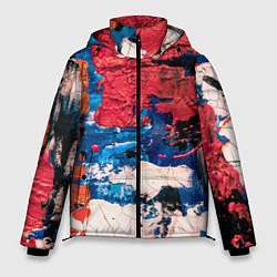 Куртка зимняя мужская Текстура из красок, цвет: 3D-светло-серый