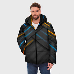 Куртка зимняя мужская Переплетение полос, цвет: 3D-светло-серый — фото 2