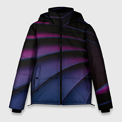 Куртка зимняя мужская Спиральные тёмные пластины, цвет: 3D-красный