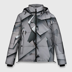 Куртка зимняя мужская Металлическая хаотичная броня, цвет: 3D-красный