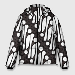 Куртка зимняя мужская Индонезийский батик, цвет: 3D-черный