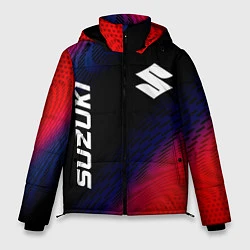 Куртка зимняя мужская Suzuki красный карбон, цвет: 3D-черный