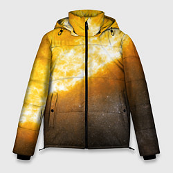 Куртка зимняя мужская Солнце в космосе, цвет: 3D-красный